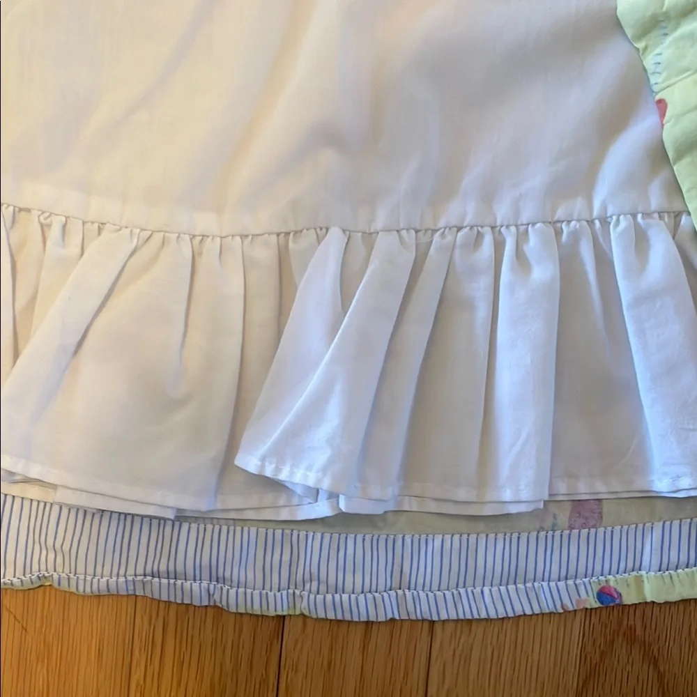 Joules White, Light Blue and Yellow Beach Print Sleeveless Dress